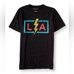 Aeropostale l Neon LA Lightning Bolt Graphic Tee Size XS